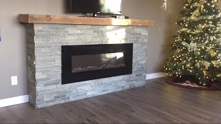 Weekend DIY fireplace build  ELECTRIC fireplace time lapse [upl. by Inez]