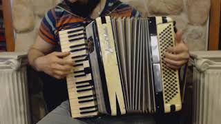 3409  Black Tan Frontalini Piano Accordion LM 41 120 499 [upl. by Llenram983]