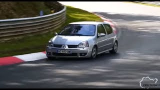 Ligne Inox Clio 2 RS 172 GT Performance avec decata Catback Renault Sport Sound Exhaust Nurburgring [upl. by Parcel]