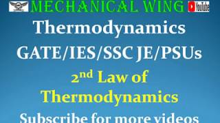 Thermodynamics Lecture 9 Second law of thermodynamics and relationship bw COP and efficiency [upl. by Dranek389]