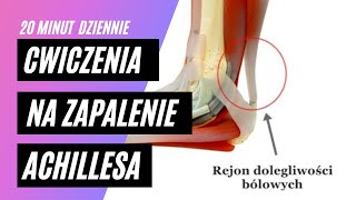 💥Ćwiczenia zapalenie ścięgna Achillesatendinopatia Achillesa proste ćwiczenia  FizjoOrth [upl. by Alphonsa]