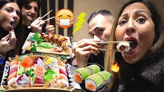 CI SFONDIAMO DI SUSHI E GELATO 10000 CALORIE CHALLENGE  😷💯 Carlitadolce [upl. by Haseefan]