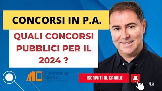 Quali concorsi pubblici per il 2024 [upl. by Acirdna]