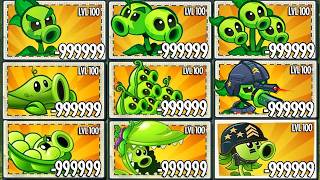 All PEA Plants Level 1 in PVZ 2 vs PVZ 3  Who Will Win  Plant vs Plant [upl. by Bove490]