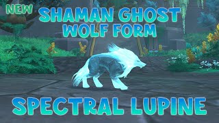 WoW Shadowlands 92  New Shaman Ghost Wolf Form  Glyph of the Spectral Lupine [upl. by Telfer]