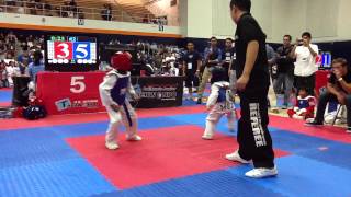 US JUNIOR TAEKWONDO CHAMPIONSHIPS 201367 YEAR OLD SPARRINGBLUE BELT [upl. by Warp]