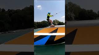 Wakeboarding laps on Wakeparadise wakeboard raley training [upl. by Broek]