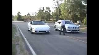 Mitsubishi 3000GT VR4 Twin Turbo vs BMW M3  Old School Street Race in Daytona [upl. by Bert]