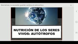 Clase Nutrición de los seres vivos Autótrofos y Heterótrofos [upl. by Oigolue]