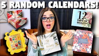 The MOST RANDOM Speed Unboxing 5 Calendars Advent Calendar Unboxing Finale Pt1 [upl. by Elyc]