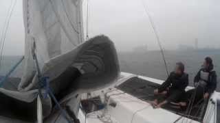 Cyril amp Philippe sailing the Multi23 trimaran Day Sailer  Sport Boat [upl. by Ellenar]