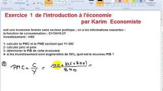 introduction à léconomie S1 quot Exercice 1 quot [upl. by Ardnalac825]