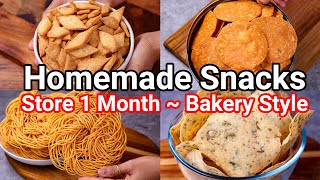 Simple Tea Time Snacks Recipe  Store 1 Month  Bakery Style Evening Tea Time Snacks with Less Oil [upl. by Ellga]