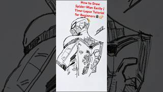 How to Draw SpiderMan Easily  TimeLapse Tutorial for Beginners spidermandrawing howtodraw [upl. by Tada]