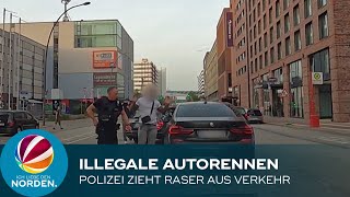 Illegale Autorennen amp Co Kontrollgruppe Autoposer zieht Raser in Hamburg aus dem Verkehr [upl. by Ermey]