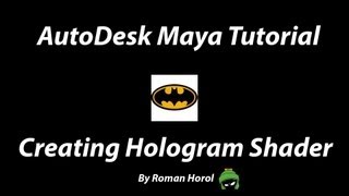 Maya Tutorial Creating hologram Shader [upl. by Dieter790]