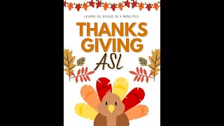 Learning Thanksgiving vocabulary in ASL [upl. by Lapotin]