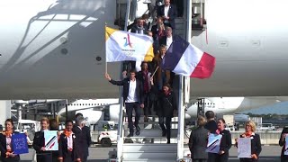 JO2024 La délégation française de retour après la victoire [upl. by Krys539]