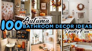 🍂 Cozy 2024’s Autumn Bathroom Decoration Ideas with Fall Restroom Accessories Towels Rugs [upl. by Nagap]