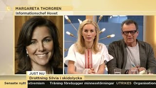 Drottning Silvia i skidolycka – fick fraktur  Nyhetsmorgon TV4 [upl. by Ahseital280]