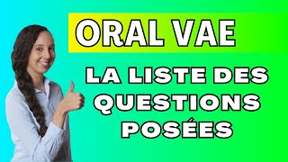 Toutes les questions de loral VAE [upl. by Ayidan]