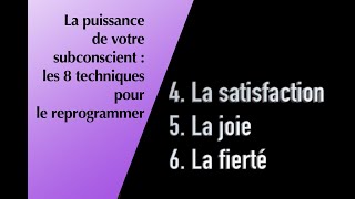 La puissance de votre subconscient les 8 techniques pour le reprogrammer [upl. by Aennyl148]