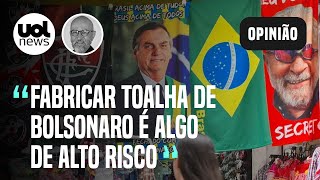 Toalha de Lula e Bolsonaro vendedor diz que item do petista vende mais Josias analisa [upl. by Aes]