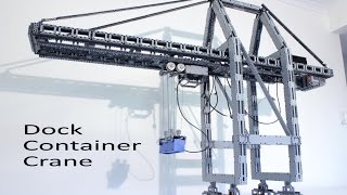 TC8 Lego Technic Dock Container Crane [upl. by Atinram]