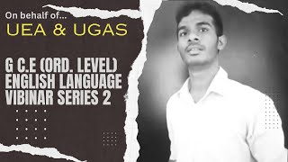 GCE Ord Level English Language Webinar 2 [upl. by Anaujd]