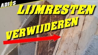 LIJMRESTEN VERWIJDERENtrap schoonmaken van lijmresten Schildersbedrijf Edens Apeldoorn [upl. by Akcirederf702]