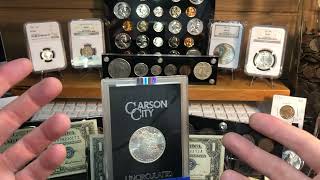 1884 Carson City Morgan Dollar GSA Hoard [upl. by Enajharas]