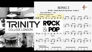 SONG 2  Trinity Rock amp Pop Drums  Grade 2 [upl. by Valerlan801]