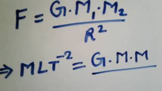 Dimensional formula of Gravitational constant [upl. by Charlena35]