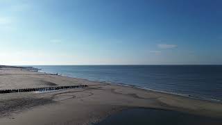 Autostrand Westkapelle in Zeeland in 4K aufgenommen mit der Drohne DJI Mini 3 [upl. by Brent]