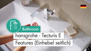 hansgrohe  Tecturis E Features Einhebel Waschtischmischer seitlich [upl. by Rocca210]