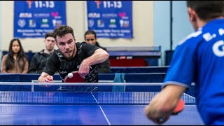 Westchester Table Tennis Center February 2024 Open Singles Finals  Enzo Angles vs Esteban Dorr [upl. by Noelc117]