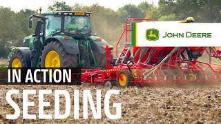 Farmers in Action SEEDING with John Deere Precision Ag Technology in UK [upl. by Tabbatha]