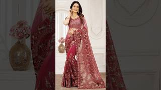 trending saree collection 2024  designersaree  saree  partywearsaree  shorts [upl. by Coheman]