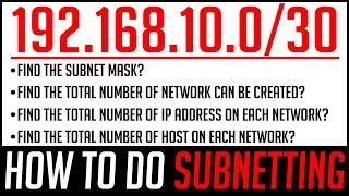 SUBNETTING In Computer Network  How To Find Subnet Mask Network ID Host IP Address amp Broadcast ID [upl. by Modnar362]