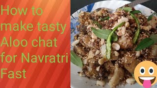 Navratri special crunchy Aloo chaat  Aloo chaat recipe  vrat wale Aloo chaat [upl. by Fanchette]