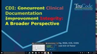 2016 09 14 13 00 Clinical Documentation Integrity [upl. by Eart]