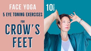 5 Eye Toning Exercises to LESSEN CROW’S FEET EYE WRINKLES [upl. by Nyleda]