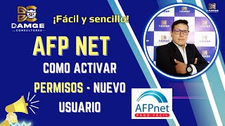 🚨Cómo activar los permisos de nuevo Usuario en AFP NET para declarar Planillas 2024  Actualizado [upl. by Piscatelli]