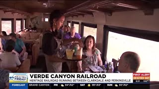 Verde Canyon Railroad offers scenic views between Clarkdale and Perkinsville [upl. by Yaras]