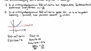 Matematik Bniveau Eksamen Andengradspolynomier og differentialregning To hurtige beviser [upl. by Idak807]