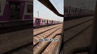 Shridham Express vs Palwal Gaziyabad EMU indianrailways railway train [upl. by Cornie]