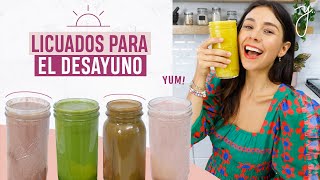 5 LICUADOS PARA EL DESAYUNO  Saludables y Fáciles☀️ [upl. by Kenna]