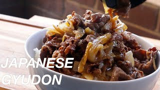 Gyudon Recipe  Japanese Beef bowl  牛丼 [upl. by Ynoffit536]