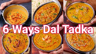 6 Ways Simple Dal Tadka Recipes  Hotel Style  6 Different Dhaba Style Dal Tadka Recipes [upl. by Airehc]