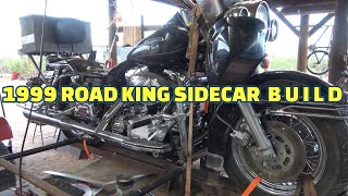 1999 Harley Davidson Road King Homemade Motorcycle Leaning Sidecar Build 01 [upl. by Georgena]